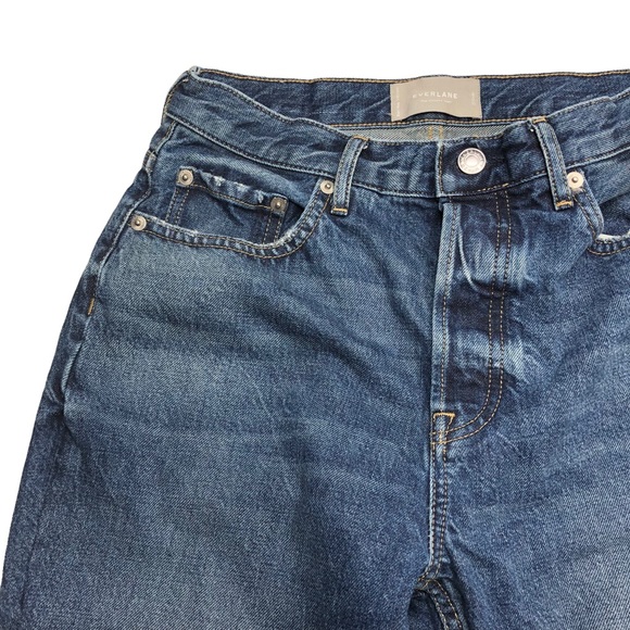 Everlane The Cheeky Jean High Rise Distressed 100% Cotton Crop Jean - Picture 4 of 16
